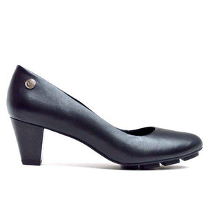 SKIP MID HEEL - BLACK LEATHER - Chelsea Jones Shoes